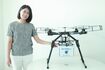 ドローンは1台200万円。「開発次第で廉価になる予定」とMIKAWAYA21の神谷さん
