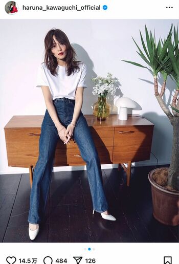 痩せすぎ…とSNS上で話題になった川口春奈の投稿（本人のインスタグラムより）