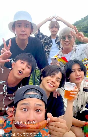 8月7日にゲリラ配信されたTiktokライブ（ジャニーズWEST公式Tiktokより）