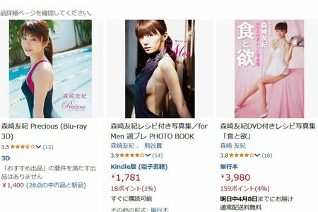 料理研究家・森崎友紀さんの写真集の表紙（Amazonの検索画面より）