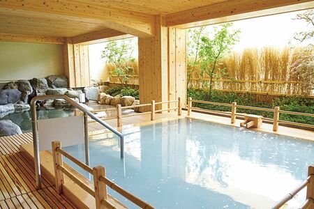 下呂温泉にホワイトイオンバスを組み合わせた白妙の湯。湯上がりは肌がツルツルに