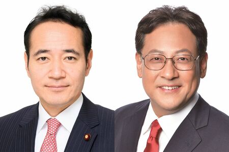第二次高市早苗内閣に入閣した簗和生農林水産大臣（左）と、関芳弘文部科学大臣（自民党公式サイトより）