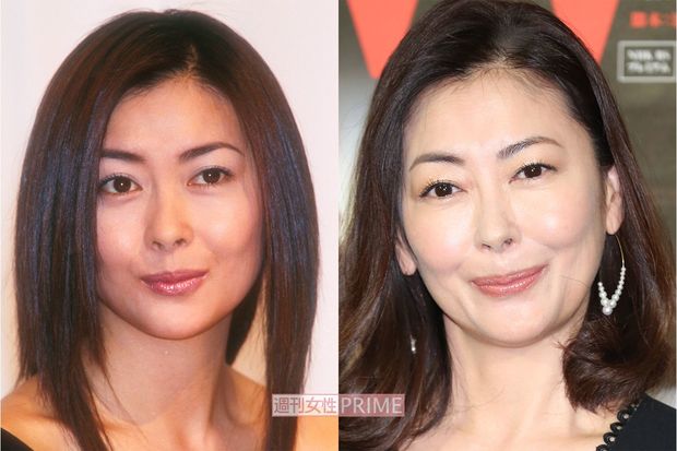 中山美穂（左・1990年代、右・2019年）
