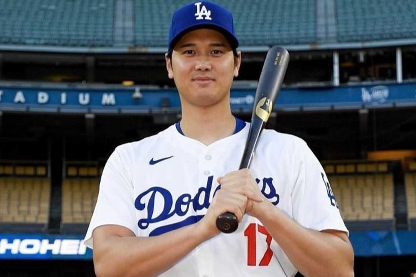 会見時の大谷翔平（ドジャース公式インスタグラムより）