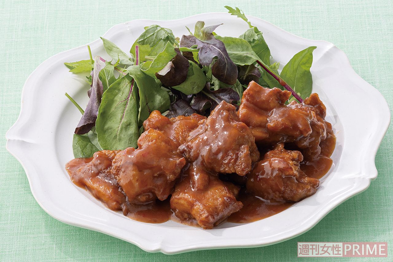 鶏の唐揚げピリ辛梅ソース（撮影／廣瀬靖士）