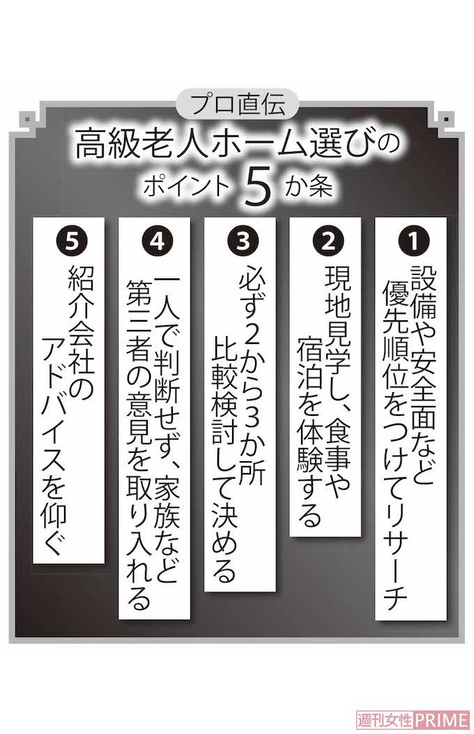 プロ直伝、高級老人ホーム選びのポイント5か条