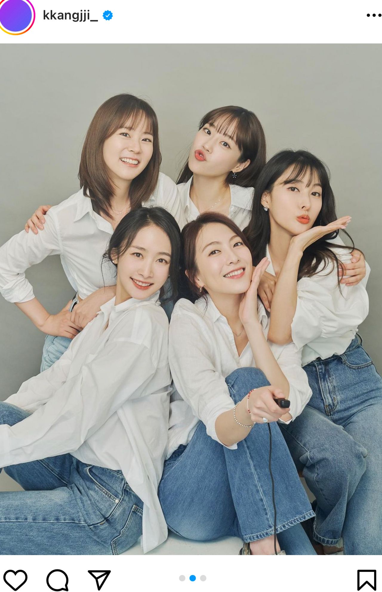 15周年記念で集まったメンバーを公開した知英（ジヨン）のインスタグラム