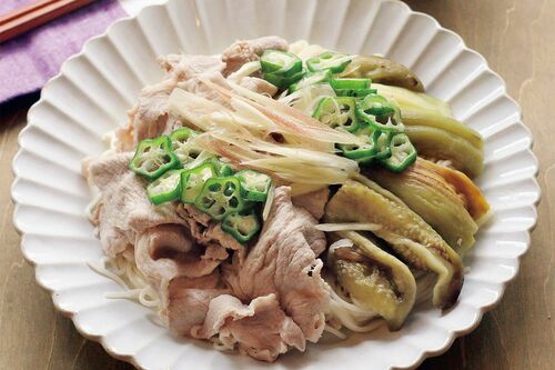 豚しゃぶしゃぶのごまだれそうめん