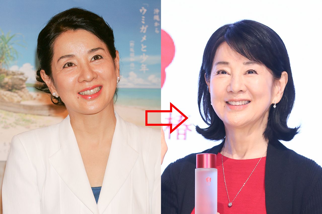 吉永小百合「78歳に見えない……とはいえ、濃い髪色は不自然で老けて見えるので明るくしたい。清純派だし仕方ないのかな」「とても若見えなのでまとめ髪もセーフ」（左は2006年で当時は61歳）
