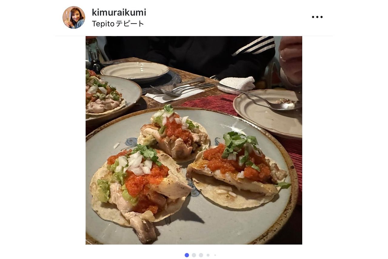 現在は食のキュレーターとして活動中の木村郁美。サルサを楽しむことも（インスタグラムより）