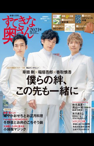 『すてきな奥さん2021年新春1月号』毎年大好評の両面ポスターつき！ 主婦と生活社刊（本体1500円＋税）　※記事の中の写真をクリックするとアマゾンの紹介ページにジャンプします