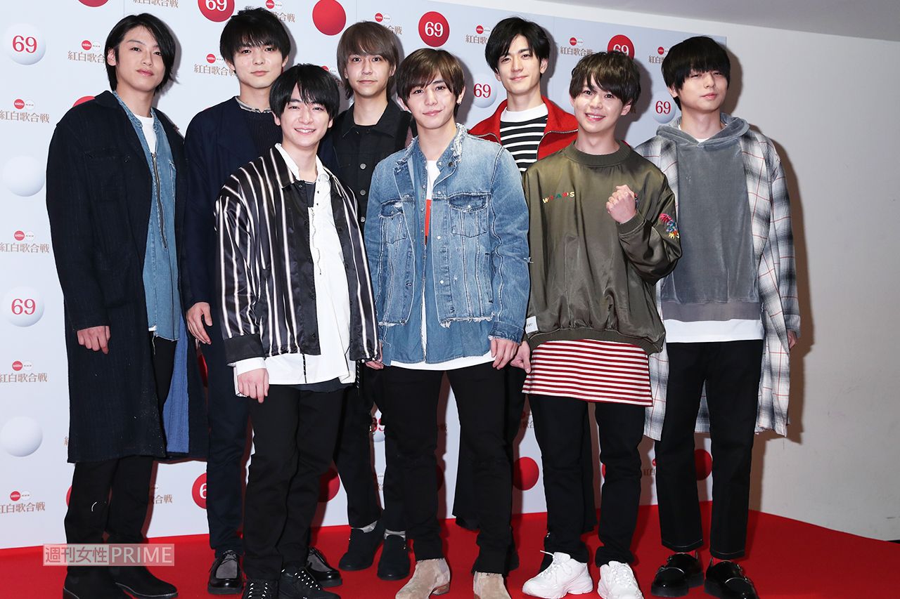 '18年に行われた『第69回紅白歌合戦』（ＮＨＫ）リハーサルでの１枚。前列左から知念侑李、山田涼介、有岡大貴、伊野尾慧、後列左から髙木雄也、薮宏太、八乙女光、中島裕翔