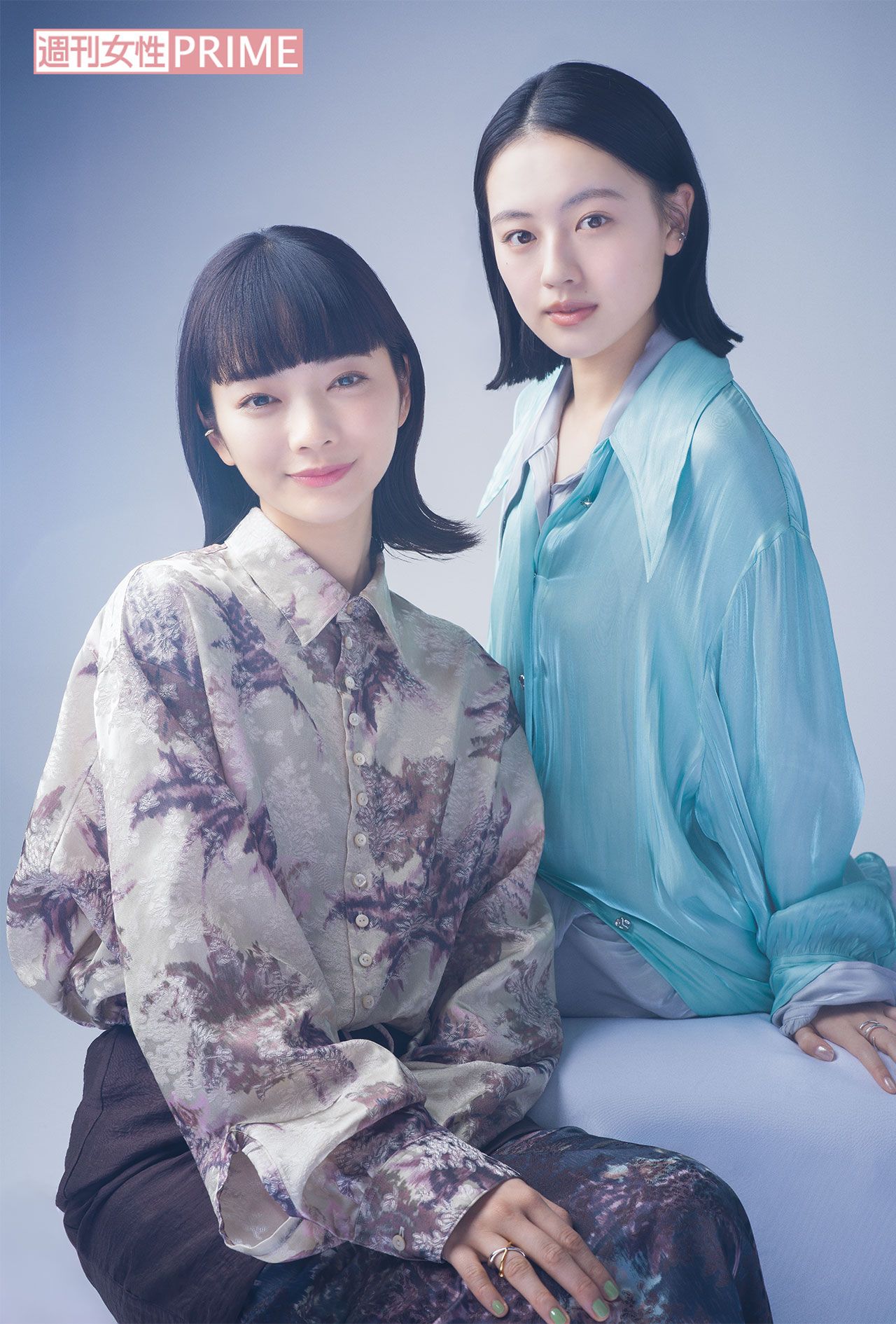 撮影/廣瀬靖士 ヘアメイク/豊田健治（見上）、住本 彩（上坂） スタイリング/下山さつき（見上）、金田健志（上坂） 衣装協力/IRENISA（THE WALL SHOWROOM）（見上）