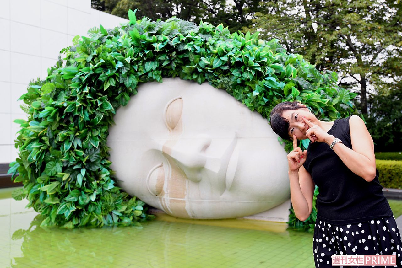 人気の映えスポット「嘆きの天使」（フランソワ＝ザビエ、クロード・ラランヌ）　撮影／渡邉智裕