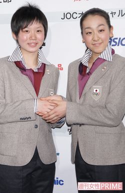 バンクーバー五輪の結団式。浅田真央とともに注目の若手選手だった