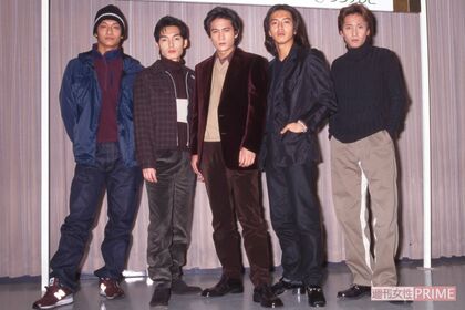 国民的人気アイドルだったSMAP（1996年撮影、『週刊女性』写真班）