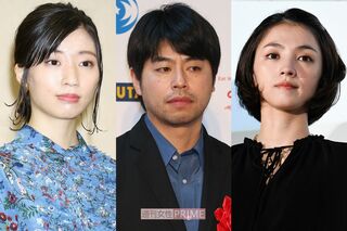 初婚の満島（右）、再婚の相楽（左）とも女優側からのアプローチでの結婚と報じられている石井監督（中）