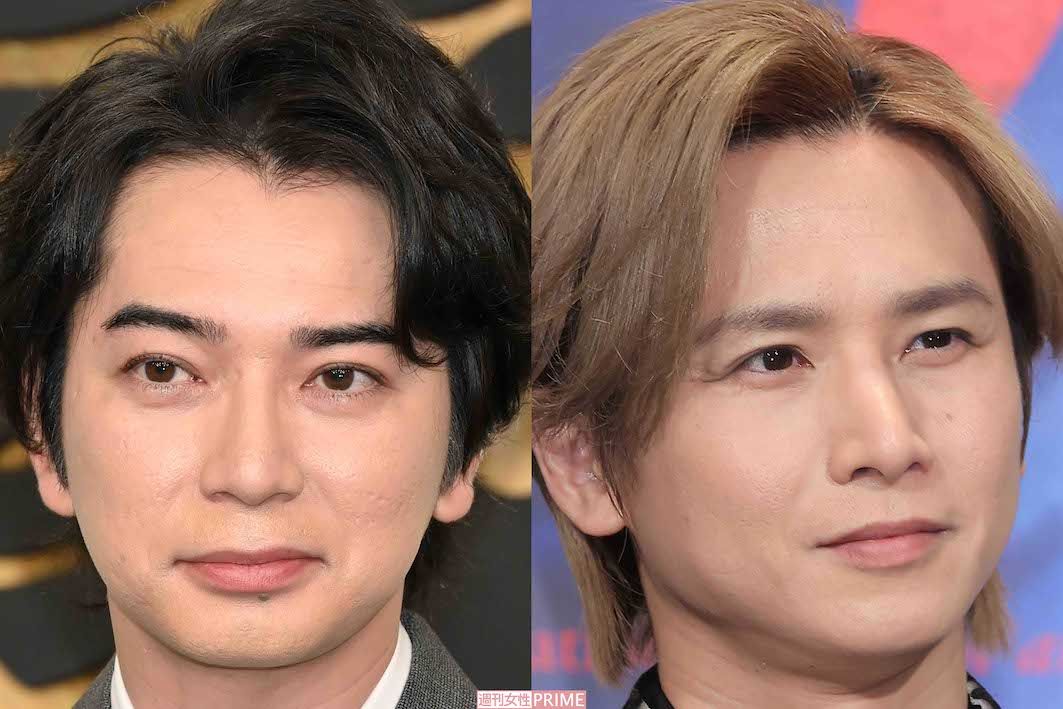左から松本潤、堂本光一