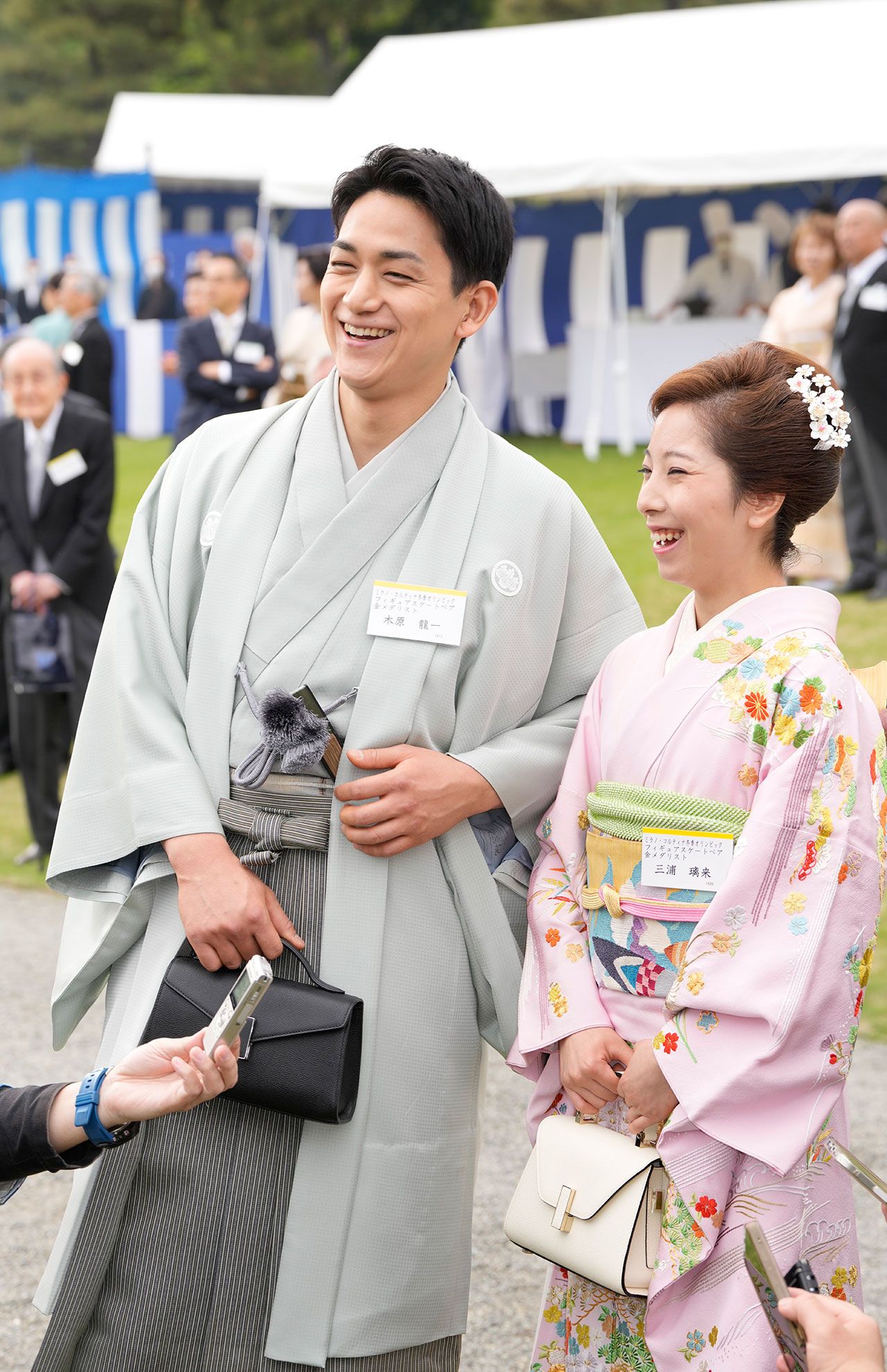 園遊会の朝、今季での引退を表明した”りくりゅうペア”こと木原選手と三浦選手