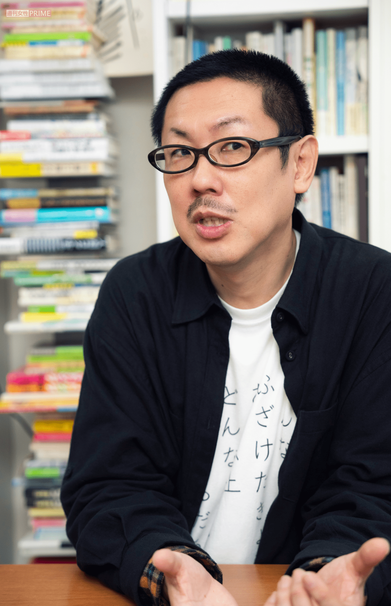 一つひとつのエピソードを言葉を大切に選んで話してくれる枡野さん（撮影／伊藤和幸）