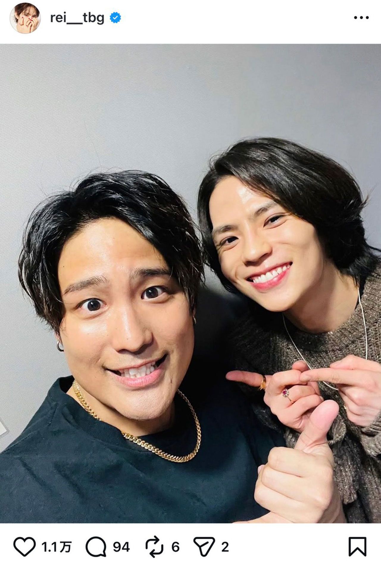 関西ジャニーズJr.の先輩後輩だった桐山照史とのツーショットをインスタグラムに投稿した渡部怜