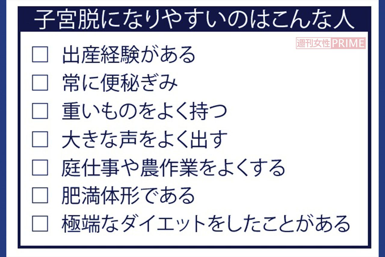 子宮脱になりやすいのはこんな人