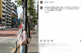 都内を散策するBTSのV（公式インスタグラムより）