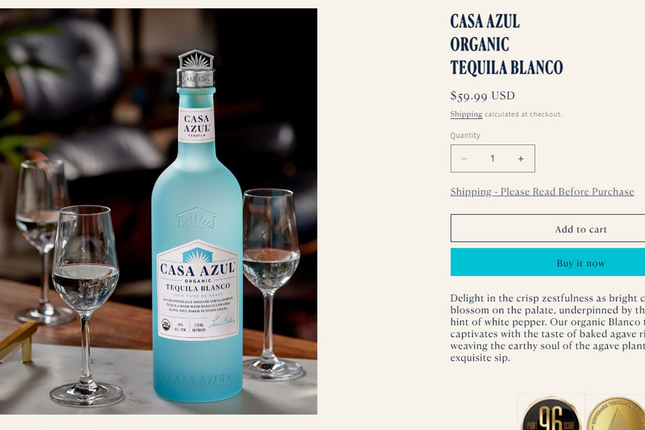 優勝パレードで大谷がラッパ飲みしていたとされるテキーラ（公式ホームページより）