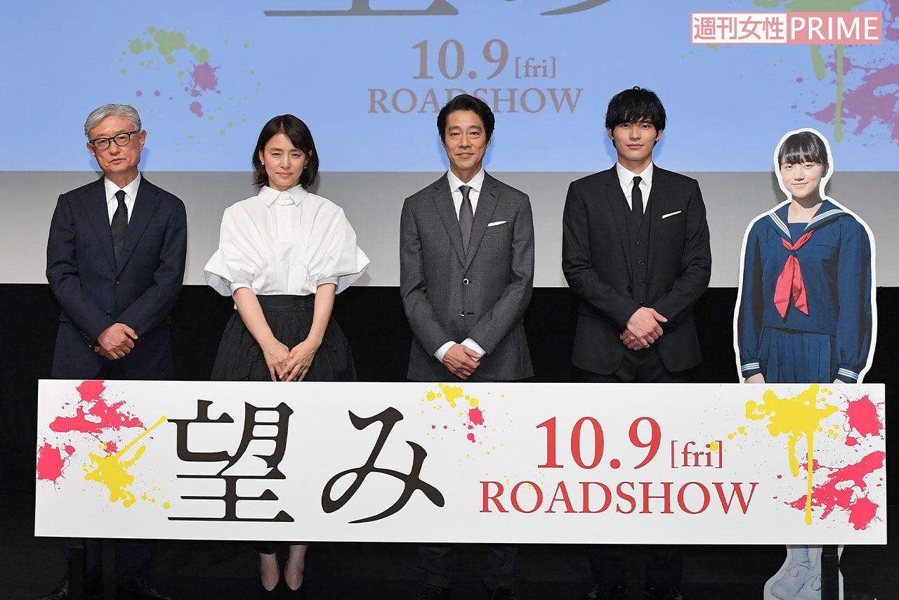 2020年10月に公開された出演映画『望み』の舞台挨拶に登壇した岡田健史