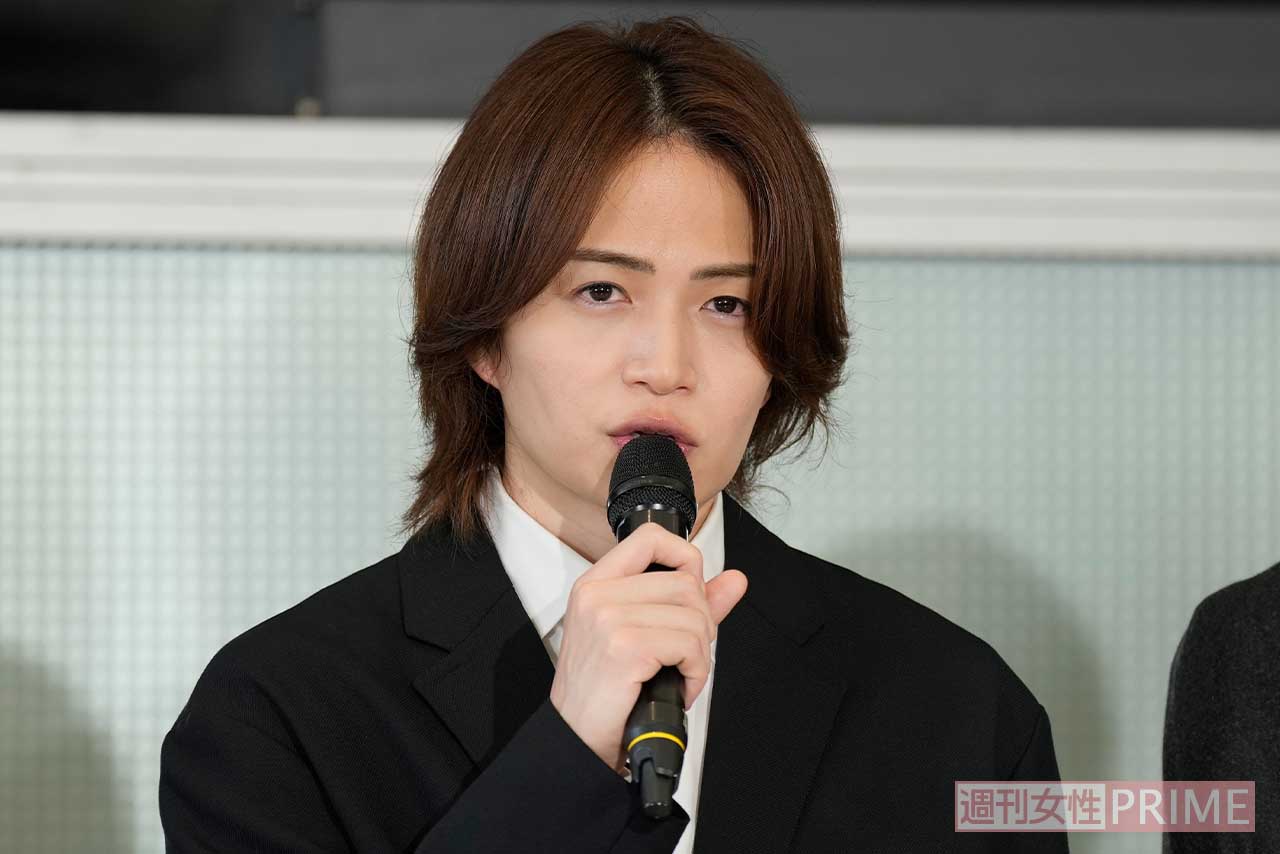 会見で元メンバーの猪俣に対して怒りを露わにした菊池風磨（撮影／編集部）