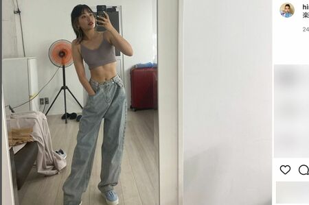 鍛えている様子をインスタにアップした梅村妃奈子（本人インスタグラムより）