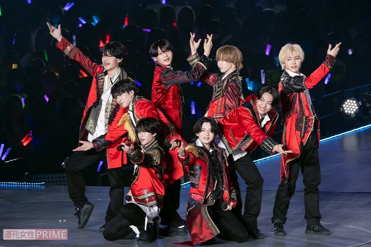 関西ジュニア　なにわ男子の『ダイヤモンドスマイル』やオリジナル曲を披露した関西ジュニア代表メンバー。さすがのトーク力で会場を盛り上げる場面も　撮影／斎藤周造