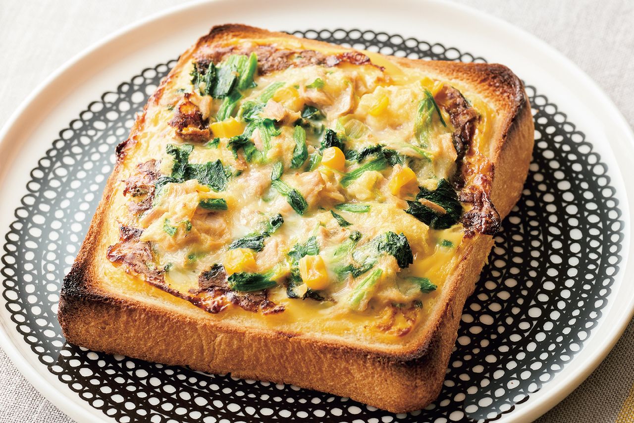 【昼】食パンチーズキッシュ