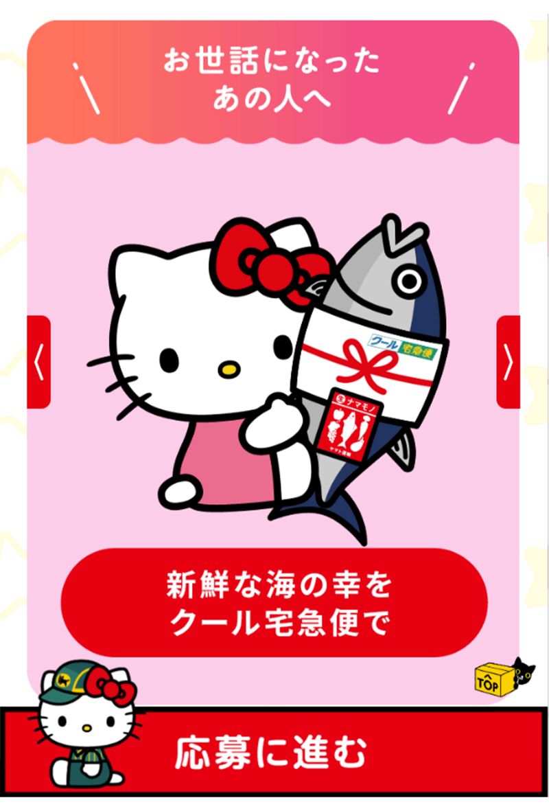 さまざまな限定デザインが展開されているハローキティコラボ（公式サイトより）