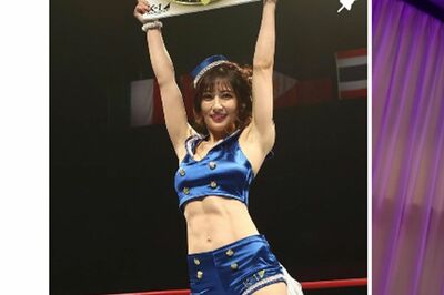 『K-1WORLDGP2023～初代ミドル級王座決定トーナメント～』のスペシャルラウンドガールで登場した熊田曜子（本人のインスタグラムより）