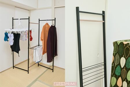 折りたたみ物干し3連タイプ/3580円アイリスオーヤマ　撮影／山田智絵　※画像をクリックするとAmazonの商品ページにジャンプします。