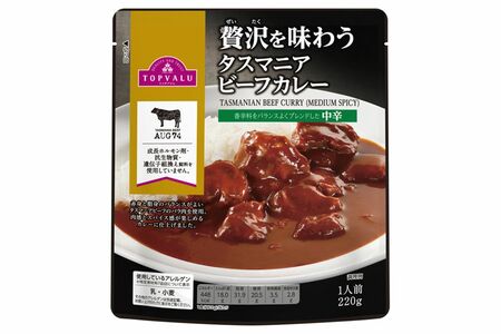 イオントップバリュタスマニアビーフカレー中辛298円