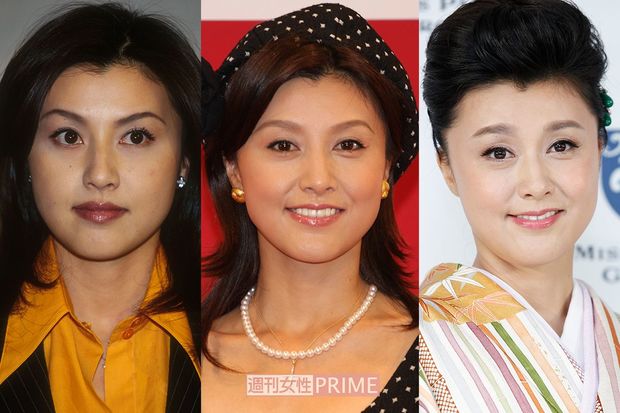 藤原紀香（写真右から1998年・26歳、2009年・38歳、2015年・44歳）