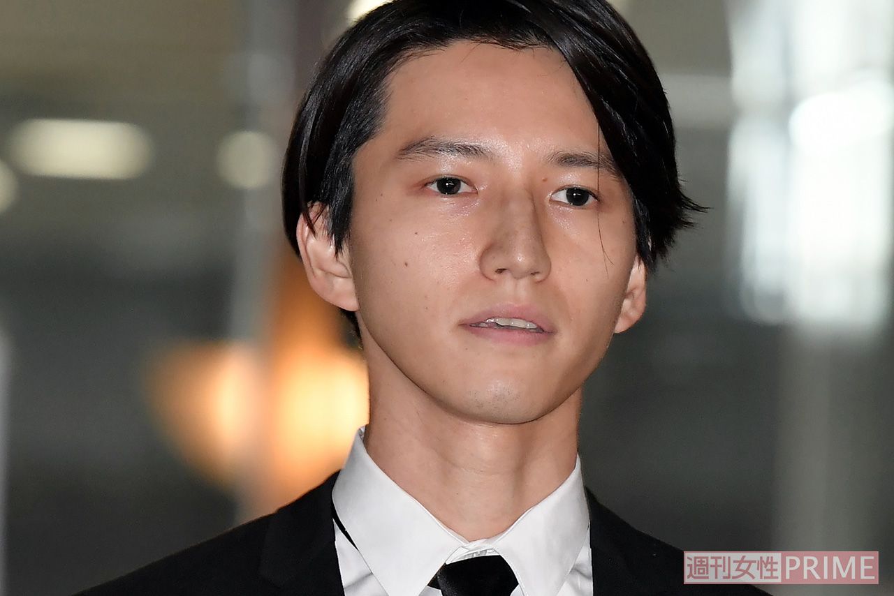 湾岸警察署から出てきた田口淳之介（'19年6月）