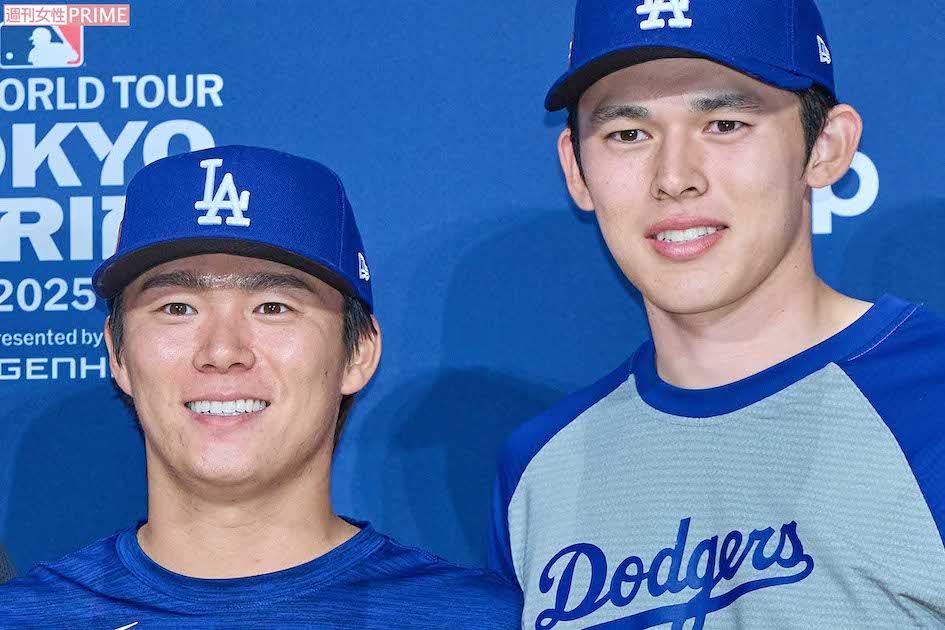 左から山本由伸、佐々木朗希