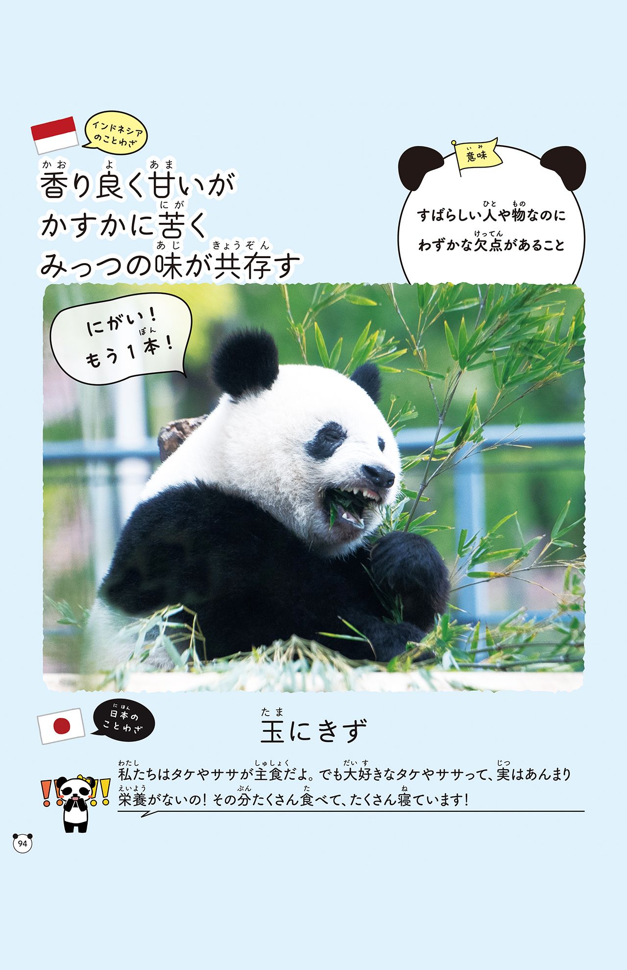 『グローバルな視点を身につけよう　パンダといっしょに学ぶ世界のことわざ』より　撮影／高氏貴博