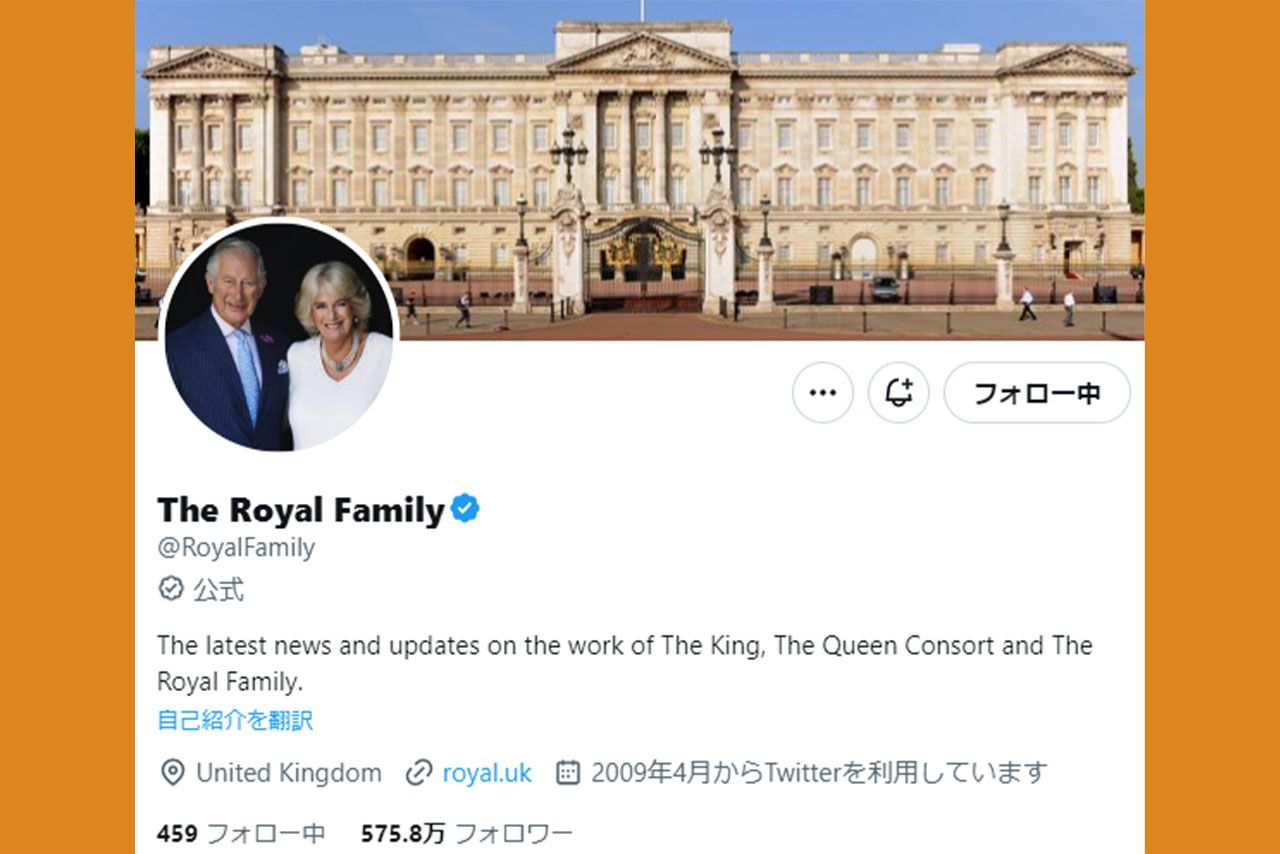 イギリス王室のツイッターでは日々の活動が写真つきで紹介されている