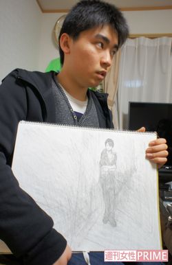 スケッチブックに描いたデッサン