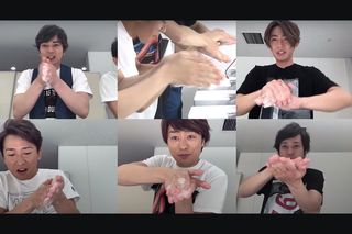 実際に手を洗う嵐のメンバー、手洗い動画『Wash Your Hands』（Johnny's officialより）