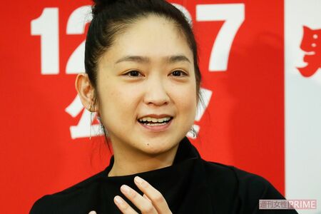 映画『男はつらいよ　お帰り寅さん』プレミア試写会　囲み取材＆舞台挨拶での池脇千鶴（'19年12月）