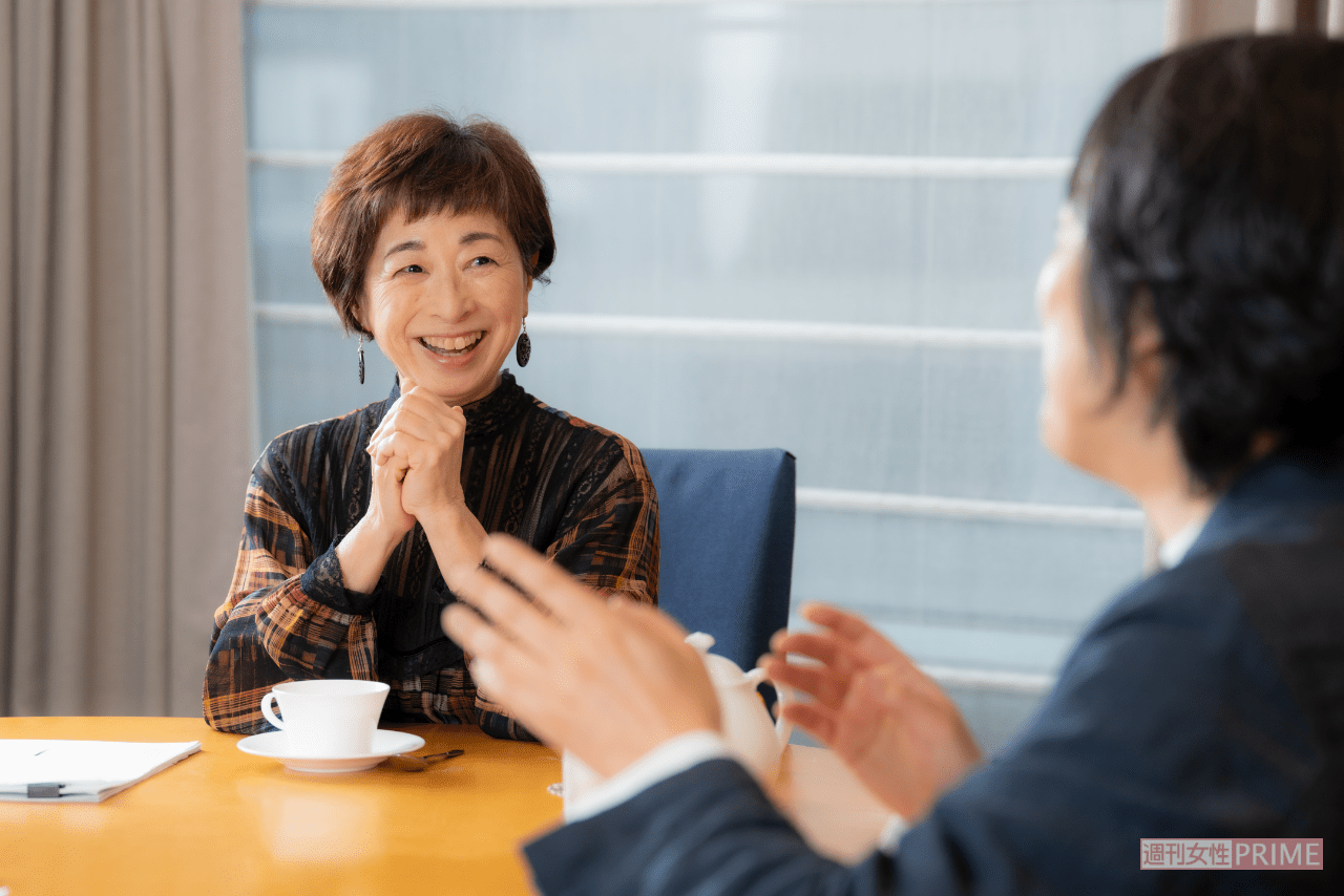 作家・燃え殻、エッセイスト、小説家・阿川佐和子（撮影／伊藤和幸）