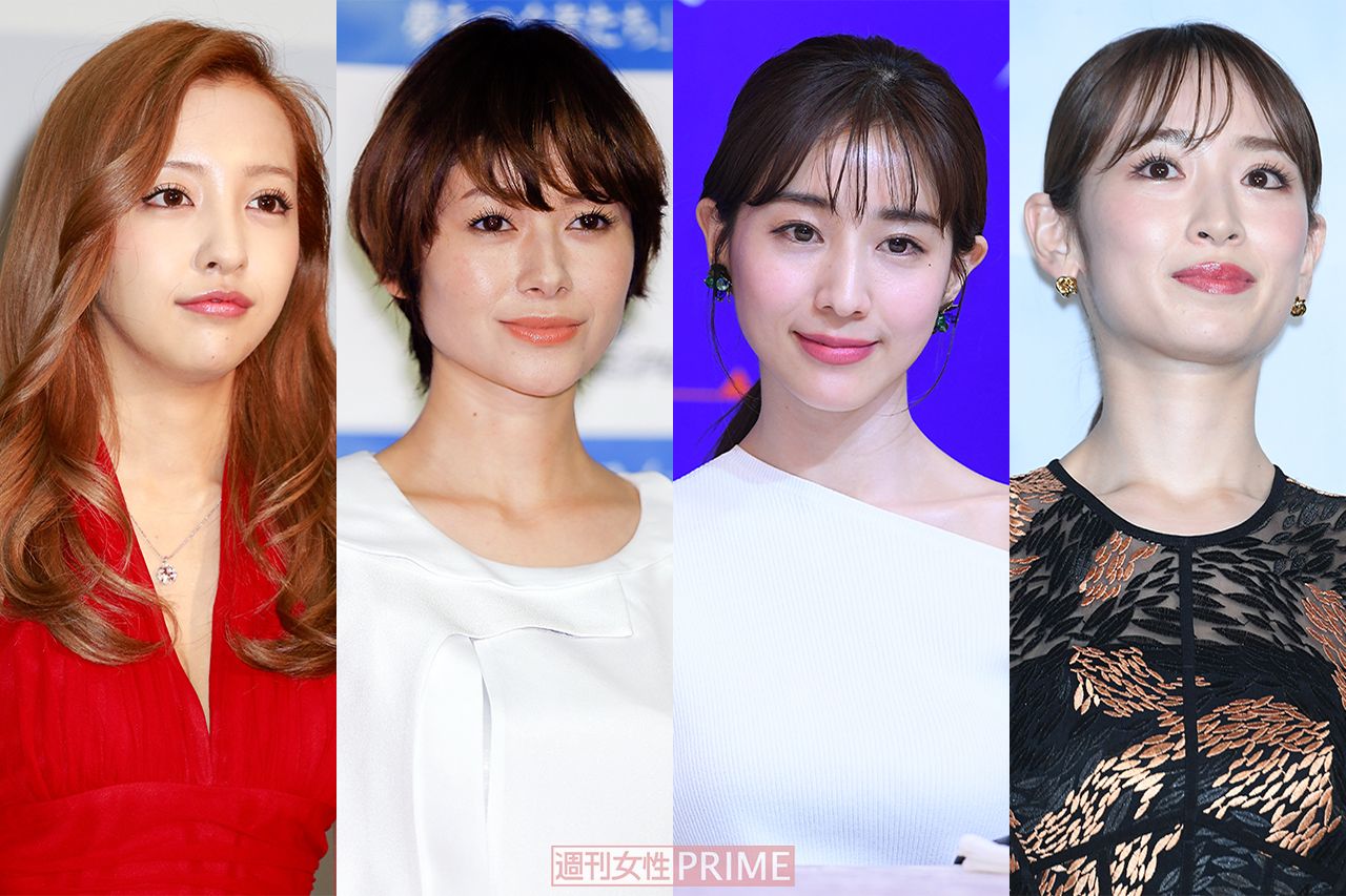 （写真左から）板野友美、真木よう子、田中みな実、泉里香