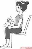 基本 座ったままで「ひざコツコツ」 イラスト/赤松かおり