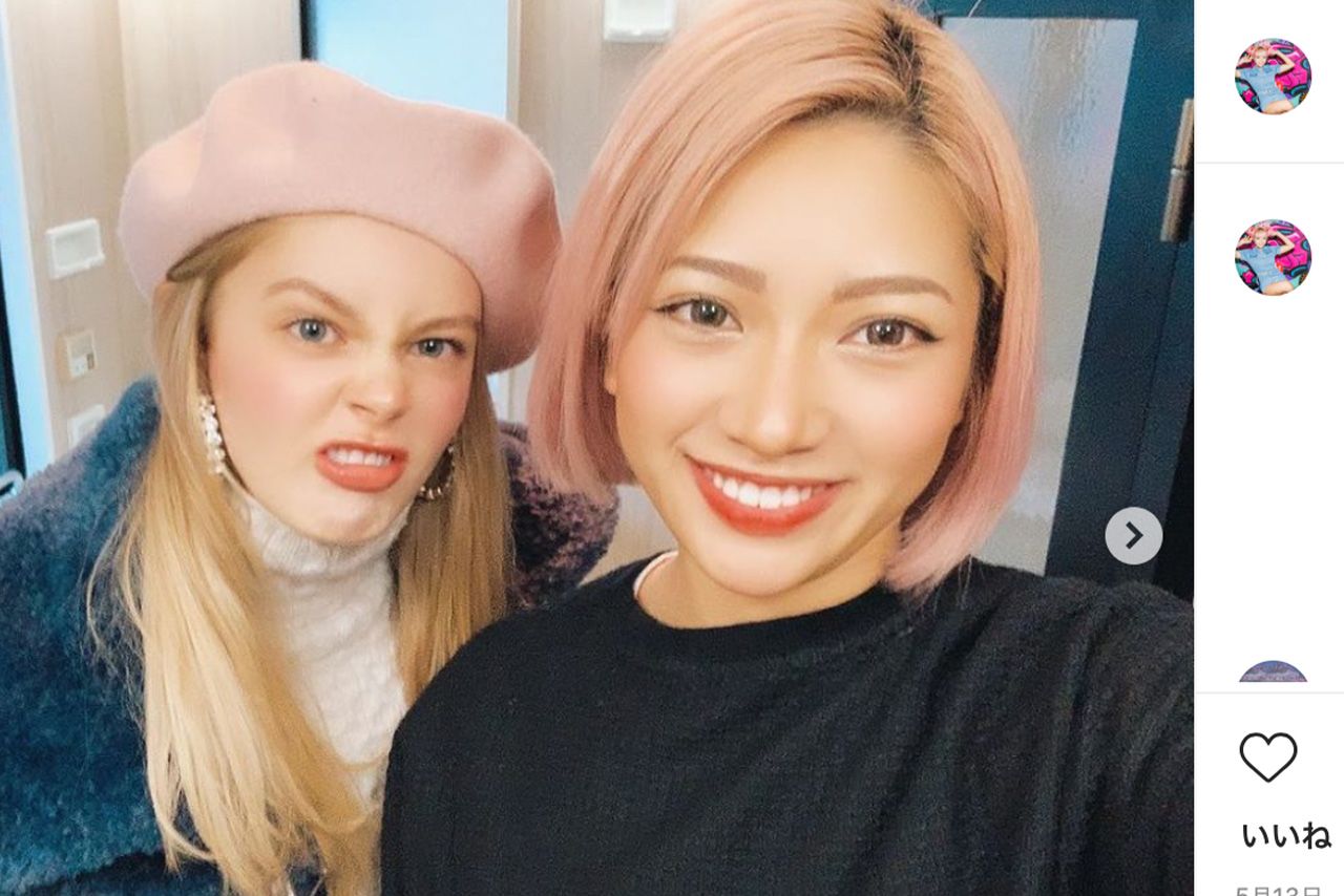 やさしい笑顔の木村花さん（@hanadayo0903より）