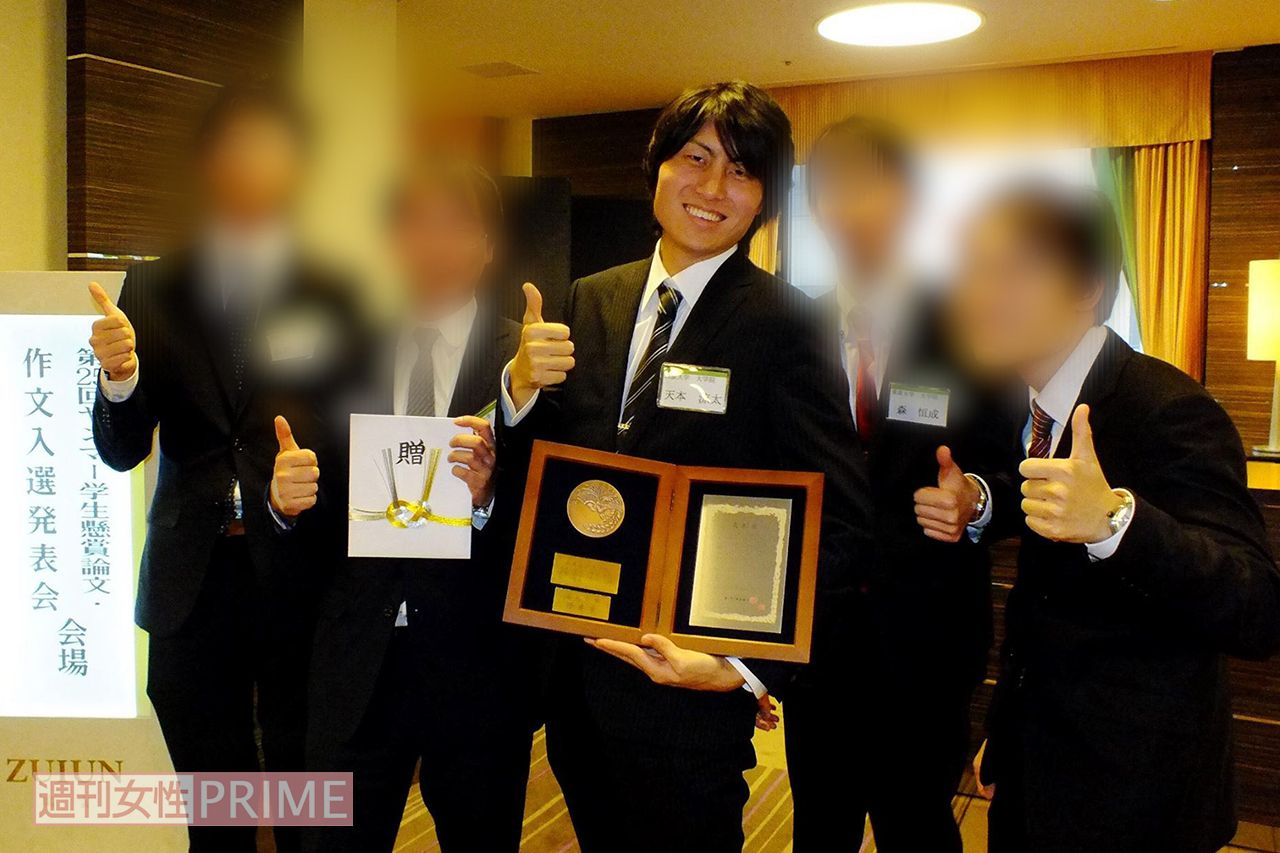 2015年、農林水産省後援の論文懸賞で優秀賞を受賞した（本人のフェイスブックより）